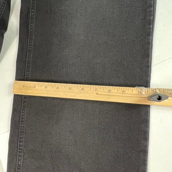 Oat New York Jeans Women's 32x29* High Rise Wide Leg Black Faded Denim Tag 30 - Picture 13 of 16